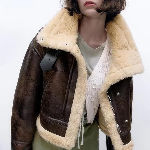 Zara Jackets & Blazers - Zara Double Faced Sherpa Jacket Size S